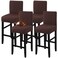 Fuloon Waterproof Barstool Covers Chair Slipcovers, Chocolate, 4 Pack