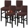 Fuloon Waterproof Barstool Covers Chair Slipcovers, Chocolate, 4 Pack