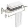 BESy Towel Racks with Foldable Towel Bar Hooks Wall Mounted Brushed Nickel
