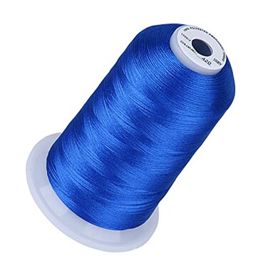 Simthread Embroidery Thread 5500 Yards Electic Blue 420, 40wt 100% Polyester for Brother, Babylock, Janome, Singer, Pfaff, Husqvarna, Bernina Machine