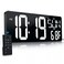 CYMHCHL 17.2"Large Digital Wall Clock Large Display with Remote Control 180&deg;Visible