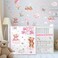 Mixweer 5 Pcs Crib Bedding Set Sheets Comforter Skirt for Toddlers, Pink