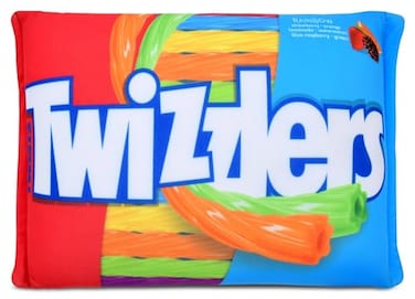 iscream Twizzlers Rainbow Package-Shaped Mini Squishy Accent Throw Pillow