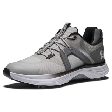 FootJoy Men's Hyperflex Golf Shoe, Grey/White/Charcoal, 11
