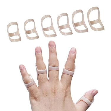 Soft Home 6 Pack Oval Finger Splints Waterproof Finger Splint for Arthritis, Trigger Finger,Mallet Fingers - Trigger Finger splints For Thumb, Index, Middle, Pinky or Ring Finger(3,4,5,6,7,8