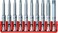 PB Swiss Tools Torx Bit Block PB E6.705 CN100% Swiss Made10-Piece Bit Set with Long E6 1/4" PrecisionBits Sized T10-T40