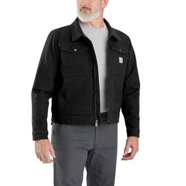 Carhartt Men's Rugged FlexDuck Berwick Jacket, Black, Small