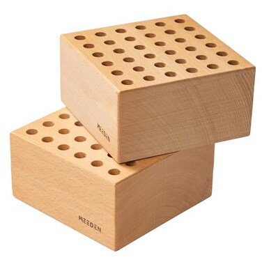 MEEDEN 2Pcs Beechwood Pencil Brush Holders: Paint Storage Organizer Rack