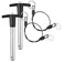 ZOWZEA 2 Pack T Handle Quick Release Pin 0.47 Inch Diameter ,Stainless Steel Ball Locking Pin with Push Button Lanyard Cable Usable Length 2.76"(12*70mm