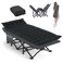Generic Camping Cot, 28'' Wide Sleeping Cots for Adults, IndoorOutdoor with Pad