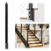 Muzata 42" Black Side Mount Cable Railing Post Angle Drilled PF01 BB4L