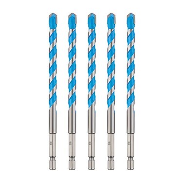 toolant 3/8" Shockproof Hex Shank Masonry Drill Bits, 5-Piece Set