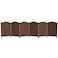 Red Lantern 2 ft. Short Diamond Weave Fiber Folding Screen - Dark Mocha - 6 Panel