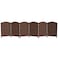 Red Lantern 2 ft. Short Diamond Weave Fiber Folding Screen - Dark Mocha - 6 Panel