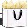 SHIPKEY 12 PCS Large Gift Bags with Black Frame10 Tissue Papers