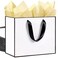 SHIPKEY 12 PCS Large Gift Bags with Black Frame10 Tissue Papers