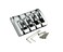 Guyker Bass Guitar Bridge, 4 String Fixed Bridges String Space 19mm Replacement for Jazz Bass or Precision Instruments (GB404, Chrome