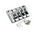 Guyker Bass Guitar Bridge, 4 String Fixed Bridges String Space 19mm Replacement for Jazz Bass or Precision Instruments (GB404, Chrome