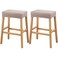 YISUN Stool Covers Rectangle - 2 Pack Stretch Waterproof Saddle Seat Cover Counter Bar Stools Bar Chairs Covers Kitchen Island Chairs Cushion Protector