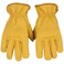 Klein Tools 60604 Work Gloves, Premium Cowhide Leather Gloves, Abrasion-Resistant Split Leather Palm Patch, Large