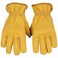 Klein Tools 60604 Work Gloves, Premium Cowhide Leather Gloves, Abrasion-Resistant Split Leather Palm Patch, Large