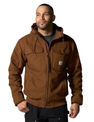 Carhartt Men's Washed Duck Bartlett Active Jac, Red Duck, Large