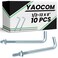 Yaocom 10 Pcs J Bolt Galvanized Anchor Bolts with Nuts Washer, 1/2-13 x 8