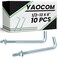 Yaocom 10 Pcs J Bolt Galvanized Anchor Bolts with Nuts Washer, 1/2-13 x 8