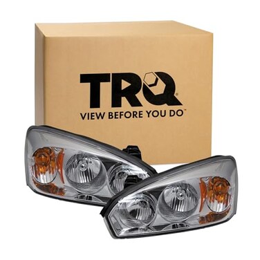 TRQ 2 Piece Headlight Assembly Set DriverPassenger Side Halogen