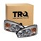 TRQ 2 Piece Headlight Assembly Set DriverPassenger Side Halogen