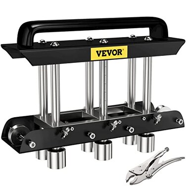 VEVOR Three-Station Edge Roller Bender, 0-90° Bending Angle Sheetmetal Break, BlackSilver