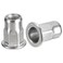 uxcell M5 Half Hex Body Rivet Nuts, 60pcs 304 Stainless Steel Flat Head Threaded Insert Nuts for Metal, Plastic