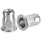 uxcell M5 Half Hex Body Rivet Nuts, 60pcs 304 Stainless Steel Flat Head Threaded Insert Nuts for Metal, Plastic