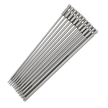 Saipe 11pcs 200mm Extra Long Torx Magnetic Screwdriver Bit Set (T6-T40