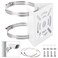 Sumnacon Camera Pole Mount Bracket-Stainless Steel Pole Mount Adapter Bracket with Loops,Sturdy Camera Mount Bracket for Pole Post,Universal Pole Mount Bracket for CCTV Security Camera Ptz Dome