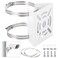 Sumnacon Camera Pole Mount Bracket-Stainless Steel Pole Mount Adapter Bracket with Loops,Sturdy Camera Mount Bracket for Pole Post,Universal Pole Mount Bracket for CCTV Security Camera Ptz Dome
