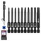 WORKPRO 10PCS Square Drive Bit Set, Magnetic Impact Screwdriver Bits
