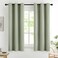 MIULEE Sage Green Blackout Bedroom Curtains 63 Inch Long Light Blocking