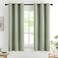 MIULEE Sage Green Blackout Bedroom Curtains 63 Inch Long Light Blocking