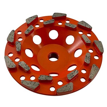 EDiamondTools 5" High Performance Diamond Grinding Wheels, 5/8"-11 Threaded Arbor