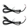 DGZZI 2pcs 24AWG USB Pigtail 2 Wire Cable 3.3 Feet (1 MeterMale Plug Power Cable - 5V 5A Black