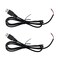 DGZZI 2pcs 24AWG USB Pigtail 2 Wire Cable 3.3 Feet (1 MeterMale Plug Power Cable - 5V 5A Black