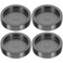 DOITOOL 4PCS Round Graphite Ingot Mold, Crucible Mould for Metal Casting Melting Refining Silver Gold Copper Aluminum Brass, 10ml Small Capacity Graphite Crucible for Jewelry Making