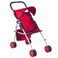 The New York Doll Collection My First Doll Stroller with Basket, Foldable Doll Stroller (Red Quilted