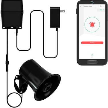 YoLink Outdoor Alarm Controller 2, Siren/Alarm/Relay Controller, 130dB Siren with 12VDC on, Hub Required for Full-Functionality!