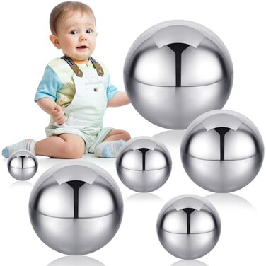 Shappy 6 Pcs Sensory Reflective Mirror Ball 1.5, 2.5, 3, 3.9, 4.7, 5.9 Inch
