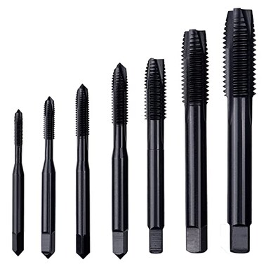 Wolfride 7Pcs Spiral Point Tap Set Metric and Standard Tap Drill Bit Set Threading Tool M3 M4 M5 M6 M8 M10 M12