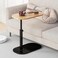 Simcat C Shaped Side Table,Adjustable Height C Table End Table for Couch,360&deg;Swivel Couch Side Tables Slide Laptop Desk for Sofa/Bed/Bathtub/Rotating Tabletop (Log