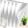 Queekay 5 Pcs Mirror Tiles 12" X 24", 2mm Acrylic Self Adhesive Sheets