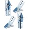 Yaocom 4 Pcs Adjustable Bracket Strut Channel, 8 Hole Wing Base Solar Panel